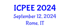 International Conference on Power and Energy Engineering (ICPEE) September 12, 2024 - Rome, Italy