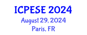 International Conference on Power and Energy Systems Engineering (ICPESE) August 29, 2024 - Paris, France