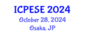 International Conference on Power and Energy Systems Engineering (ICPESE) October 28, 2024 - Osaka, Japan