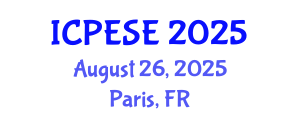 International Conference on Power and Energy Systems Engineering (ICPESE) August 26, 2025 - Paris, France
