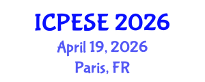 International Conference on Power and Energy Systems Engineering (ICPESE) April 19, 2026 - Paris, France