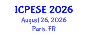 International Conference on Power and Energy Systems Engineering (ICPESE) August 26, 2026 - Paris, France