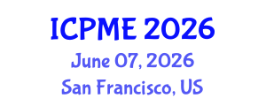 International Conference on Power and Mechanical Engineering (ICPME) June 07, 2026 - San Francisco, United States