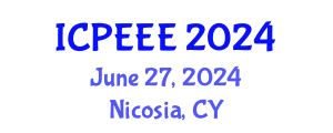 International Conference on Power, Energy and Electrical Engineering (ICPEEE) June 27, 2024 - Nicosia, Cyprus