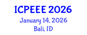 International Conference on Power, Energy and Electrical Engineering (ICPEEE) January 14, 2026 - Bali, Indonesia