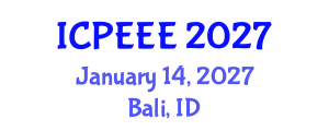 International Conference on Power, Energy and Electrical Engineering (ICPEEE) January 14, 2027 - Bali, Indonesia International Conference on Power, Energy and Electrical Engineering (ICPEEE) January 14, 2027 - Bali, Indonesia