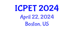 International Conference on Power Engineering and Technology (ICPET) April 22, 2024 - Boston, United States