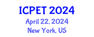 International Conference on Power Engineering and Technology (ICPET) April 22, 2024 - New York, United States