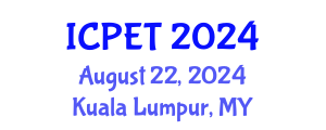 International Conference on Power Engineering and Technology (ICPET) August 22, 2024 - Kuala Lumpur, Malaysia