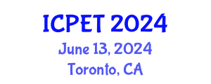 International Conference on Power Engineering and Technology (ICPET) June 13, 2024 - Toronto, Canada