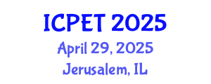 International Conference on Power Engineering and Technology (ICPET) April 29, 2025 - Jerusalem, Israel