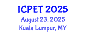 International Conference on Power Engineering and Technology (ICPET) August 23, 2025 - Kuala Lumpur, Malaysia
