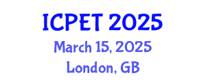 International Conference on Power Engineering and Technology (ICPET) March 15, 2025 - London, United Kingdom