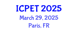 International Conference on Power Engineering and Technology (ICPET) March 29, 2025 - Paris, France