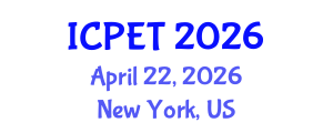 International Conference on Power Engineering and Technology (ICPET) April 22, 2026 - New York, United States