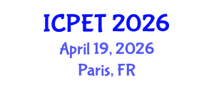 International Conference on Power Engineering and Technology (ICPET) April 19, 2026 - Paris, France