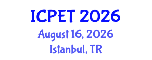 International Conference on Power Engineering and Technology (ICPET) August 16, 2026 - Istanbul, Turkey