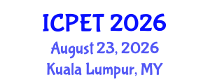 International Conference on Power Engineering and Technology (ICPET) August 23, 2026 - Kuala Lumpur, Malaysia