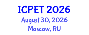 International Conference on Power Engineering and Technology (ICPET) August 30, 2026 - Moscow, Russia