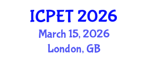 International Conference on Power Engineering and Technology (ICPET) March 15, 2026 - London, United Kingdom
