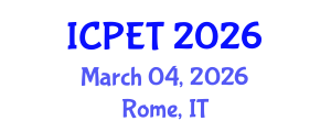 International Conference on Power Engineering and Technology (ICPET) March 04, 2026 - Rome, Italy