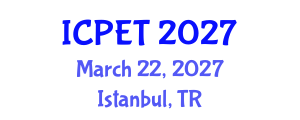 International Conference on Power Engineering and Technology (ICPET) March 22, 2027 - Istanbul, Turkey International Conference on Power Engineering and Technology (ICPET) March 22, 2027 - Istanbul, Turkey