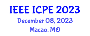 International Conference on Power Engineering (IEEE ICPE) December 08, 2023 - Macao, Macao