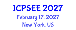 International Conference on Power Systems Engineering and Energy (ICPSEE) February 17, 2027 - New York, United States International Conference on Power Systems Engineering and Energy (ICPSEE) February 17, 2027 - New York, United States