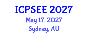 International Conference on Power Systems Engineering and Energy (ICPSEE) May 17, 2027 - Sydney, Australia International Conference on Power Systems Engineering and Energy (ICPSEE) May 17, 2027 - Sydney, Australia