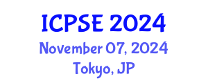 International Conference on Power Systems Engineering (ICPSE) November 07, 2024 - Tokyo, Japan