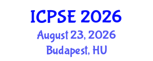 International Conference on Power Systems Engineering (ICPSE) August 23, 2026 - Budapest, Hungary