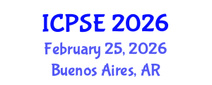 International Conference on Power Systems Engineering (ICPSE) February 25, 2026 - Buenos Aires, Argentina