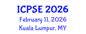 International Conference on Power Systems Engineering (ICPSE) February 11, 2026 - Kuala Lumpur, Malaysia