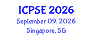 International Conference on Power Systems Engineering (ICPSE) September 09, 2026 - Singapore, Singapore