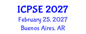 International Conference on Power Systems Engineering (ICPSE) February 25, 2027 - Buenos Aires, Argentina