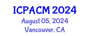 International Conference on Precision Agriculture and Crop Monitoring (ICPACM) August 05, 2024 - Vancouver, Canada
