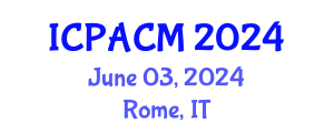 International Conference on Precision Agriculture and Crop Monitoring (ICPACM) June 03, 2024 - Rome, Italy