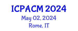 International Conference on Precision Agriculture and Crop Monitoring (ICPACM) May 02, 2024 - Rome, Italy