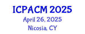 International Conference on Precision Agriculture and Crop Monitoring (ICPACM) April 26, 2025 - Nicosia, Cyprus