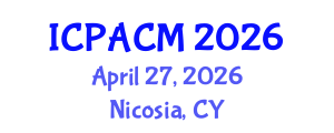 International Conference on Precision Agriculture and Crop Monitoring (ICPACM) April 27, 2026 - Nicosia, Cyprus