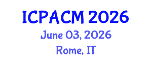 International Conference on Precision Agriculture and Crop Monitoring (ICPACM) June 03, 2026 - Rome, Italy