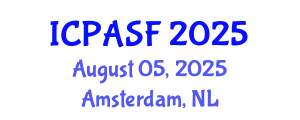 International Conference on Precision Agriculture and Satellite Farming (ICPASF) August 05, 2025 - Amsterdam, Netherlands