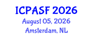 International Conference on Precision Agriculture and Satellite Farming (ICPASF) August 05, 2026 - Amsterdam, Netherlands