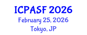 International Conference on Precision Agriculture and Satellite Farming (ICPASF) February 25, 2026 - Tokyo, Japan