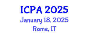 International Conference on Precision Agriculture (ICPA) January 18, 2025 - Rome, Italy