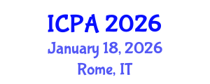 International Conference on Precision Agriculture (ICPA) January 18, 2026 - Rome, Italy