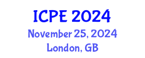International Conference on Precision Engineering (ICPE) November 25, 2024 - London, United Kingdom