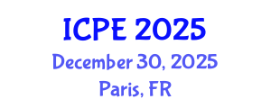 International Conference on Precision Engineering (ICPE) December 30, 2025 - Paris, France