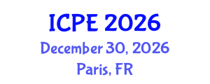 International Conference on Precision Engineering (ICPE) December 30, 2026 - Paris, France International Conference on Precision Engineering (ICPE) December 30, 2026 - Paris, France