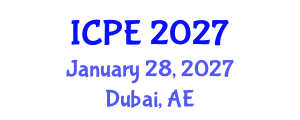 International Conference on Precision Engineering (ICPE) January 28, 2027 - Dubai, United Arab Emirates International Conference on Precision Engineering (ICPE) January 28, 2027 - Dubai, United Arab Emirates